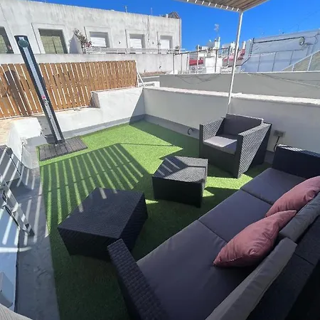公寓 Gatu Premium Galeona, Con Terraza Privada Chillout 加的斯
